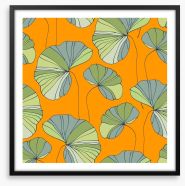 Water lily leaves Framed Art Print 49287529