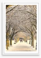 Winter pathway Framed Art Print 49292793
