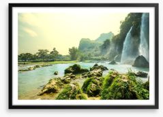 Cascade waterfalls in Vietnam Framed Art Print 49388306