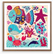 Ocean life Framed Art Print 49388585