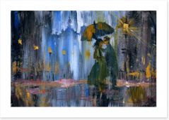 Tryst in the rain Art Print 49480106