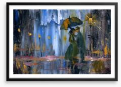 Tryst in the rain Framed Art Print 49480106