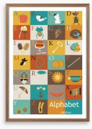 Alphabet for kids Framed Art Print 49535375