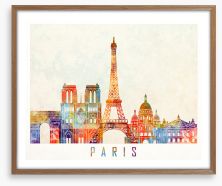 Landmarks of Paris Framed Art Print 496060576
