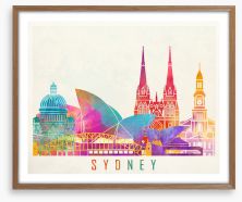 Landmarks of Sydney Framed Art Print 496061045