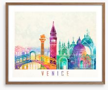 Landmarks of Venice Framed Art Print 496061124