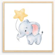 Elephant star Framed Art Print 496389584
