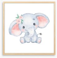 Elephants Framed Art Print 496389607