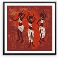 Tribal dance Framed Art Print 49831151