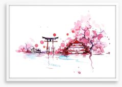 Springtime in Japan Framed Art Print 49925306