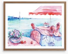 Cafe by the Seine Framed Art Print 49995393