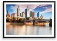 Melbourne skyline from Southbank Framed Art Print 49995442