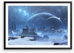 The blue planet Framed Art Print 50196748