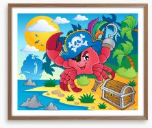 Pirate crab Framed Art Print 50234179