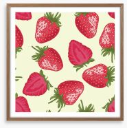 Red strawberries Framed Art Print 50303790