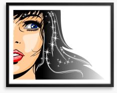 With sparkles in her hair Framed Art Print 50388070