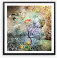 Wonderland of the golden tulip Framed Art Print 50395804