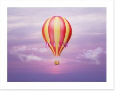 Purple sky balloon Art Print 50444575
