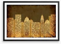Deco skyline Framed Art Print 50847262