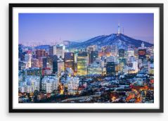 Twinkling Seoul Framed Art Print 50936002
