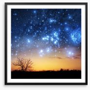 The night sky tree Framed Art Print 51076597