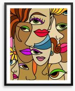 Many faces of life Framed Art Print 51244400