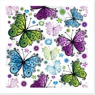 Butterfly swirls Art Print 51311177