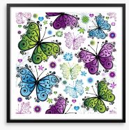 Butterfly swirls Framed Art Print 51311177