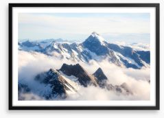 Mount Cook in the clouds Framed Art Print 51676894