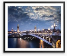 Spanning the Seine Framed Art Print 51879463
