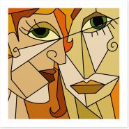 Two faces Art Print 51968826