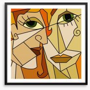 Two faces Framed Art Print 51968826