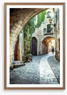 Catalonian village archway Framed Art Print 52057273