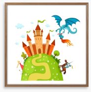 Knights and Dragons Framed Art Print 52104461