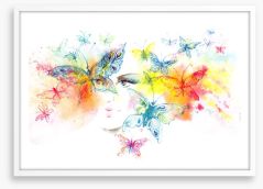 The butterfly girl Framed Art Print 52151634