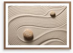 Sand garden swirl Framed Art Print 52183120
