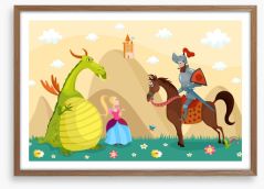 Knights and Dragons Framed Art Print 52219565