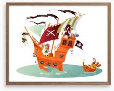The pirate ship Framed Art Print 52429268