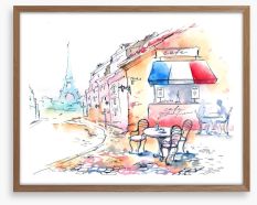 The little Parisian cafe Framed Art Print 52737089
