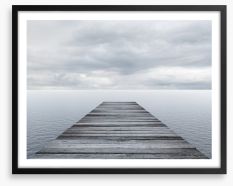Jetty under the clouds Framed Art Print 52752807