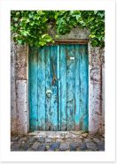 The old blue door