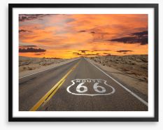 Route 66 sunrise Framed Art Print 53081233