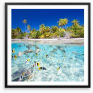 Tropical island paradise Framed Art Print 53128524