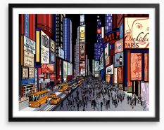 New York City night life Framed Art Print 53248725