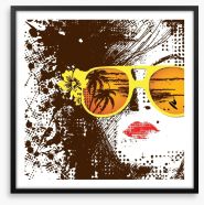 Yellow sunnies Framed Art Print 53260087