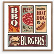 Fast food vintage Framed Art Print 53525121