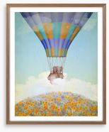 Elephant in the balloon Framed Art Print 53883063