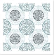 Arabesque snowflakes Art Print 54085637
