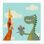 Knights and Dragons Art Print 54121347