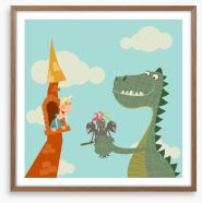 Knights and Dragons Framed Art Print 54121347